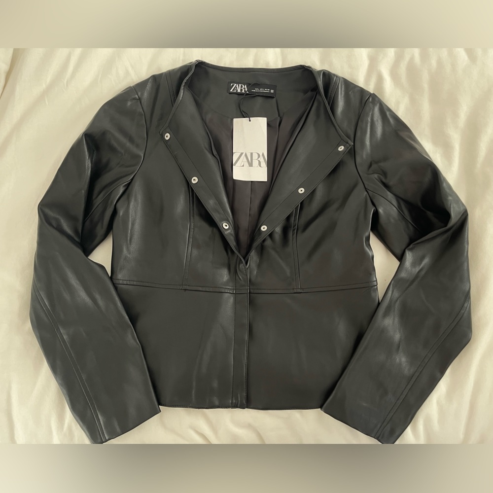 Faux leather jacket